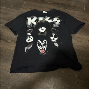 Hanes Black KISS band tee